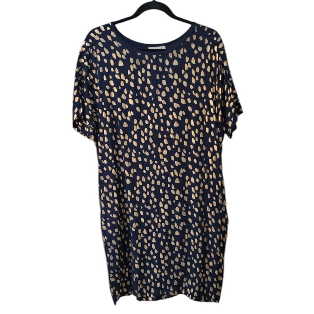 ELK navy and gold mini dress with pockets